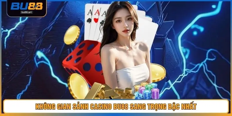 Không gian sảnh  casino BU88 sang trọng bậc nhất