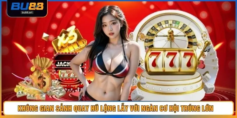 Không gian sảnh quay hũ lộng lẫy với ngàn cơ hội trúng lớn